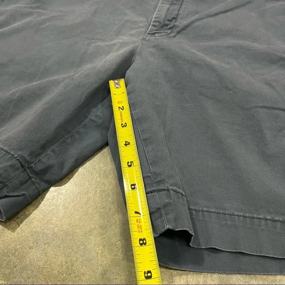 Polo Ralph Lauren Chino Khaki Gray Blue Shorts 36 Slim Stretch Casual Preppy EUC